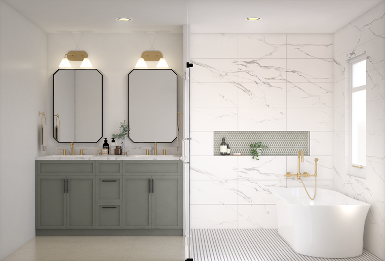 Online design Contemporary Bathroom by Marlene R. thumbnail