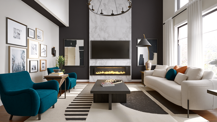 Online design Contemporary Living Room by Rohayna A. thumbnail