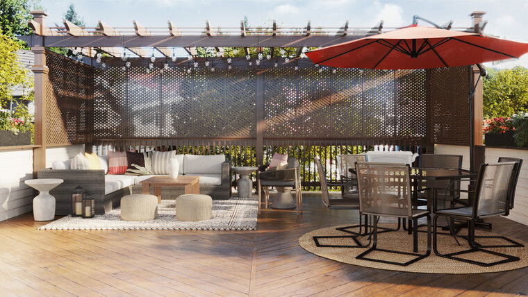 Diseño en línea Patio Glamouroso por Maria G. miniatura
