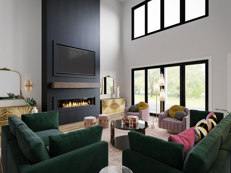 Online design Glamorous Living Room by Casey H. thumbnail