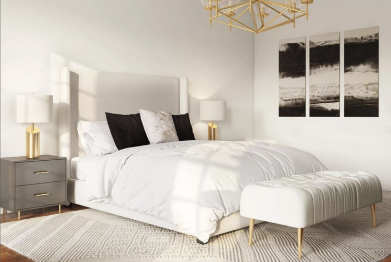 Diseño en línea Dormitorio Glamouroso por Maria G. miniatura