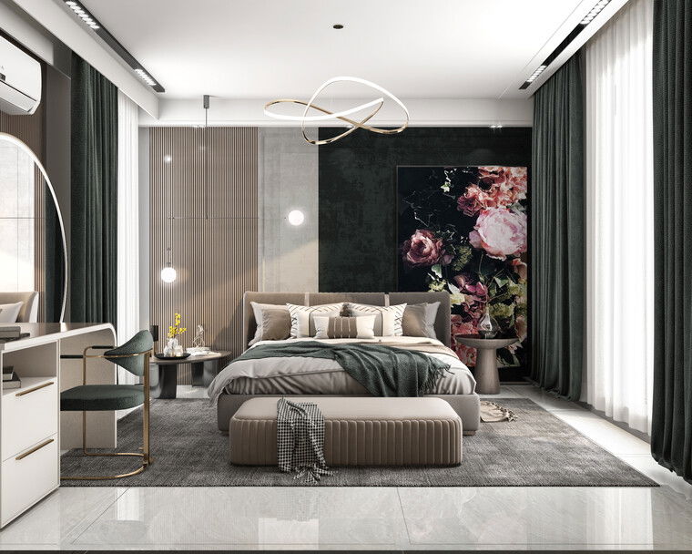 Online design Modern Bedroom by Zahra M. thumbnail