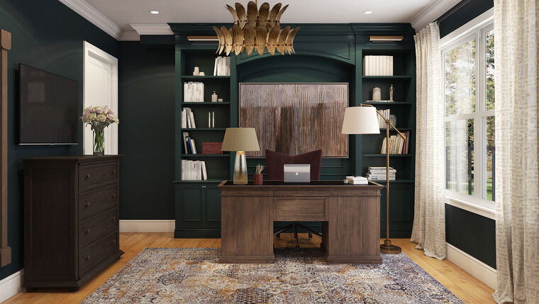 Online design Transitional Home Office by Sahar M. thumbnail
