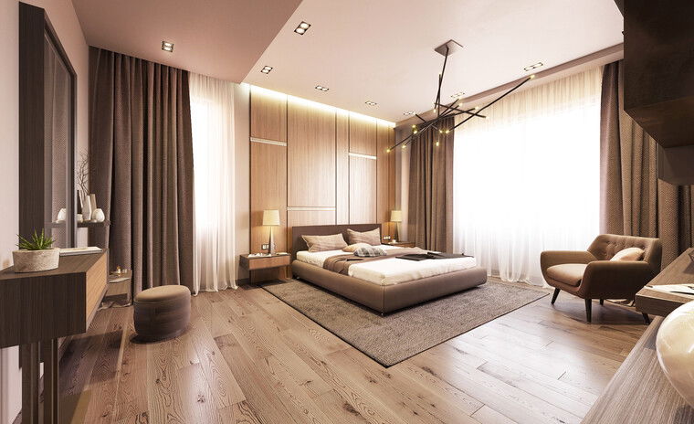 Diseño en línea Contemporáneo de Dormitorio por Anahit M. miniatura