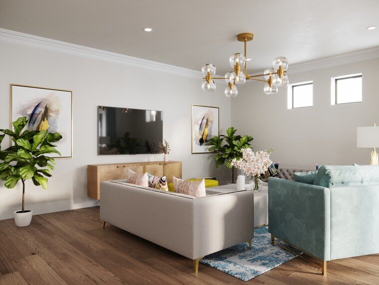 Online design Transitional Living Room by Berkeley H. thumbnail