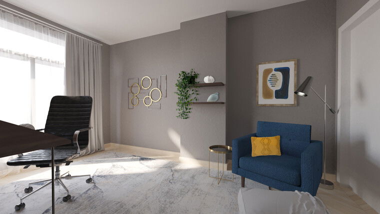 Online design Contemporary Home Office by Ghania E. thumbnail