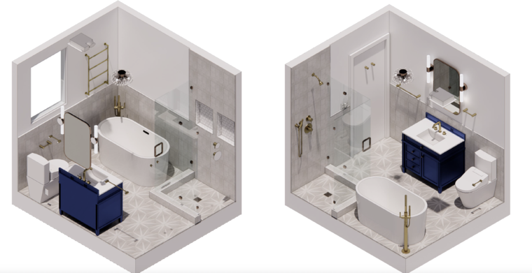 Online design Transitional Bathroom by Shameika B. thumbnail