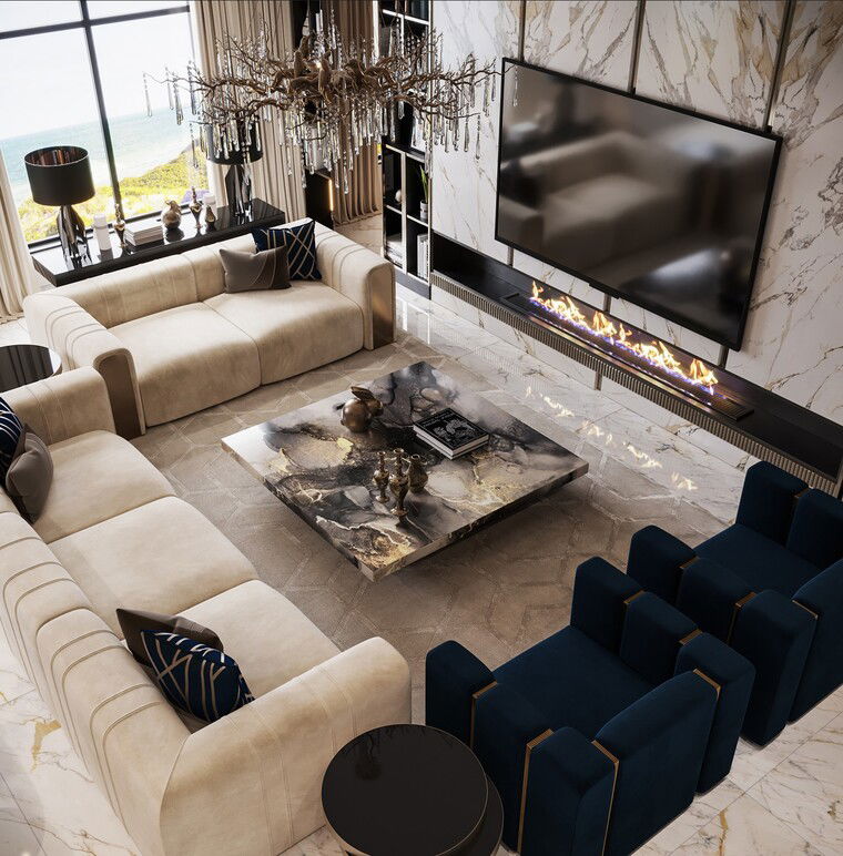 Online design Modern Living Room by Jasmine S. thumbnail