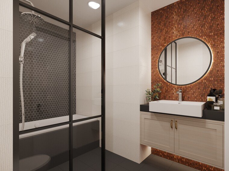 Online design Modern Bathroom by Aida A. thumbnail