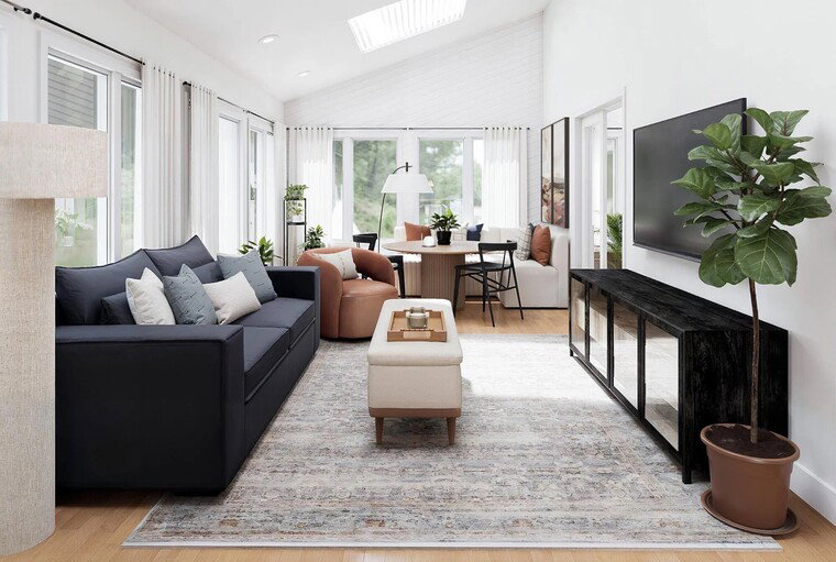 Online design Contemporary Combined Living/Dining by Ashley S. thumbnail