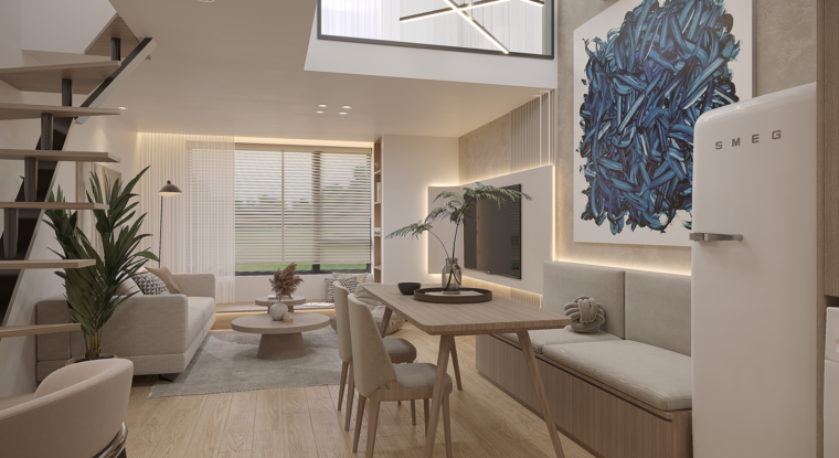 Online design Modern Combined Living/Dining by Alice H. thumbnail