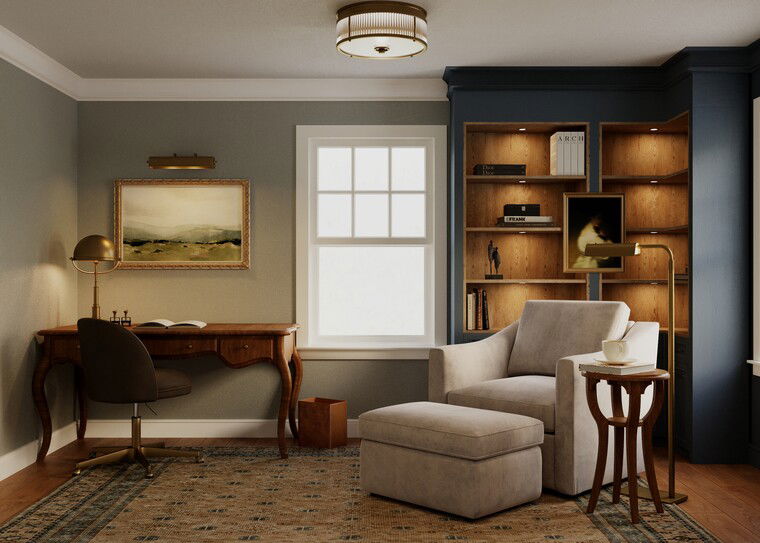 Online design Traditional Home Office by Thoraya A. thumbnail