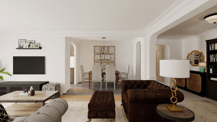 Online design Contemporary Combined Living/Dining by Franzi K. thumbnail