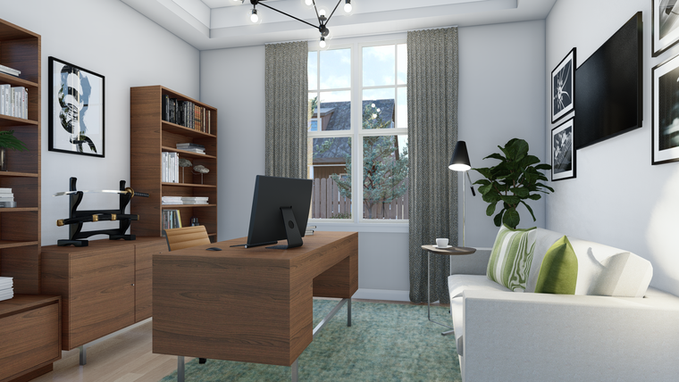 Online design Modern Home Office by Picharat A.  thumbnail