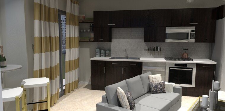 Online design Glamorous Combined Living/Dining by Brittany J. thumbnail