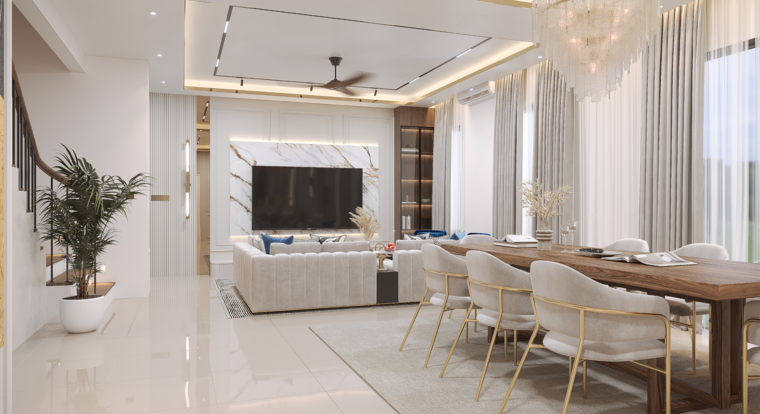 Online design Transitional Combined Living/Dining by Alice H. thumbnail