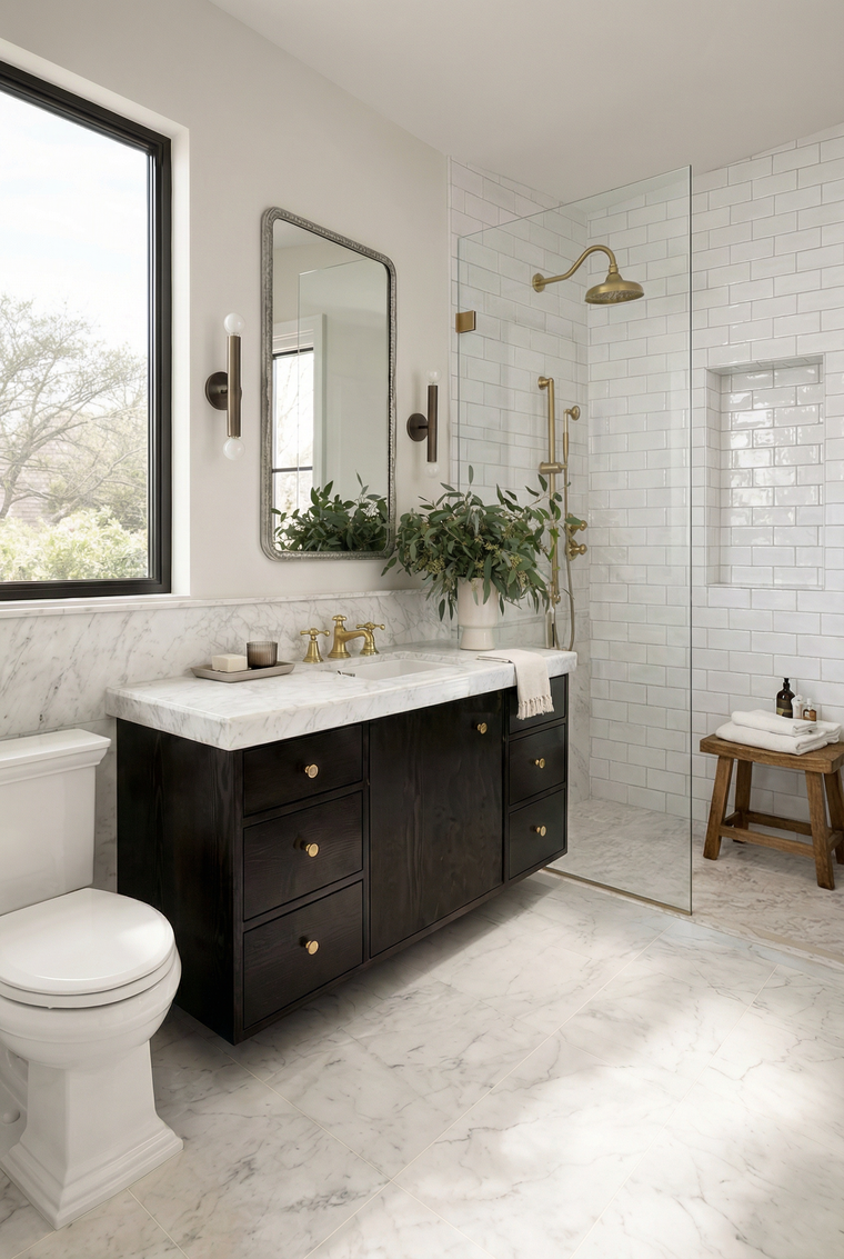 Online design Transitional Bathroom by Mahirah H. thumbnail