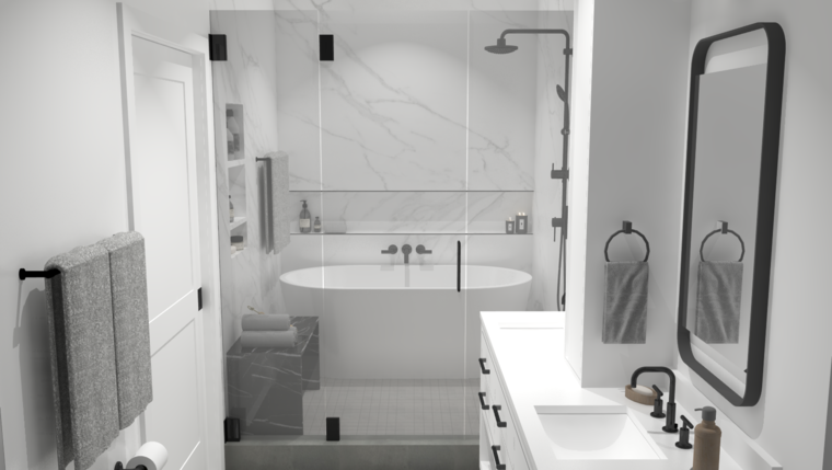 Diseño en línea Baño Moderno por Amber K. miniatura