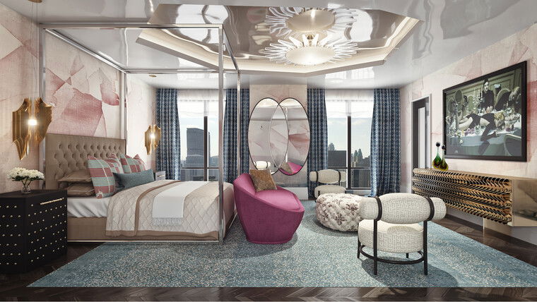 Diseño en línea Dormitorio contemporáneo de Andres S. miniatura