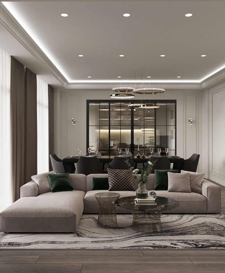 Online design Glamorous Living Room by Leyla A. thumbnail