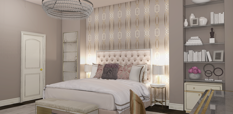 Diseño en línea Dormitorio Glamuroso por Taron H. miniatura