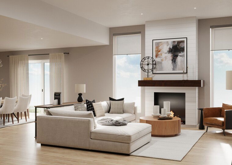 Online design Transitional Combined Living/Dining by Carine C. thumbnail