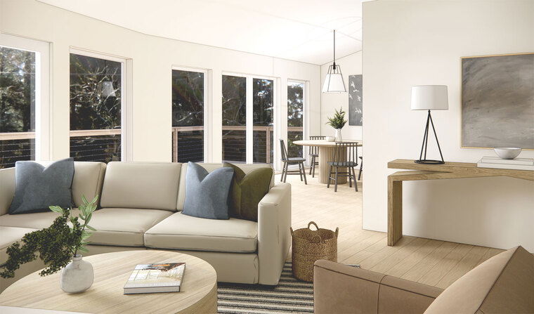 Online design Contemporary Combined Living/Dining by Lauren K. thumbnail