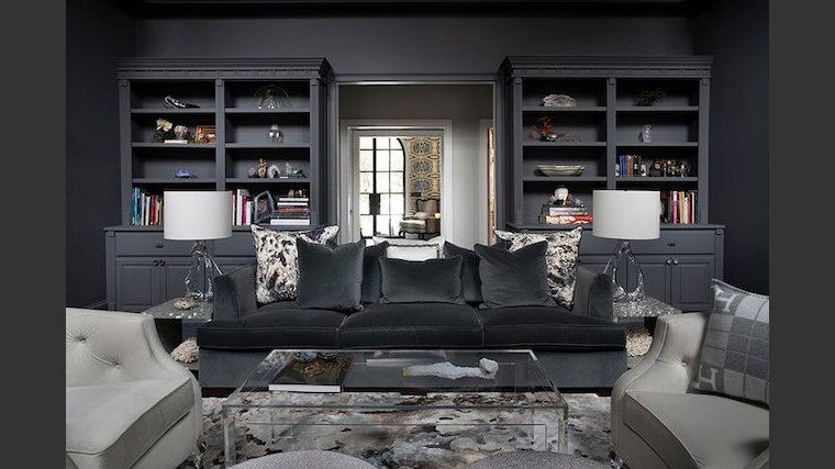 Diseño en línea Glamuroso Sala de estar por Ashley H. miniatura