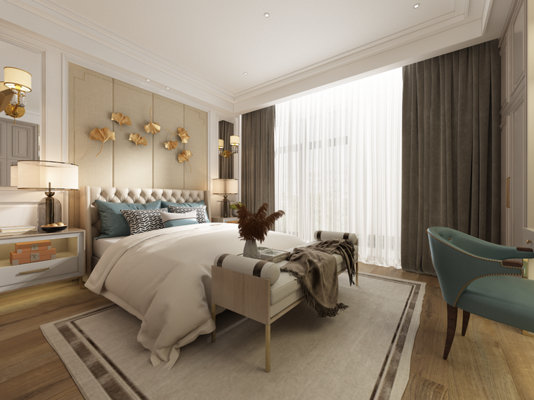 Online design Glamorous Bedroom by Atif N. thumbnail