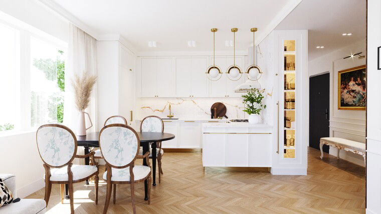 Diseño en línea Cocina Transitional por Kristina B. miniatura