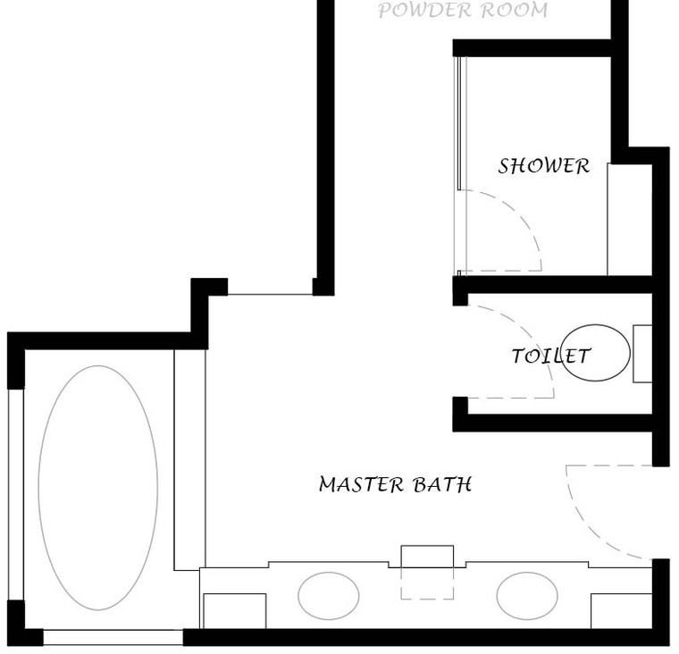 Online Designer Bathroom Floorplan