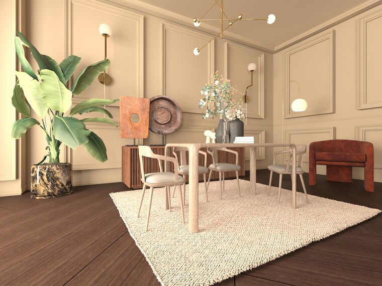 Online design Modern Dining Room by Sahar M. thumbnail