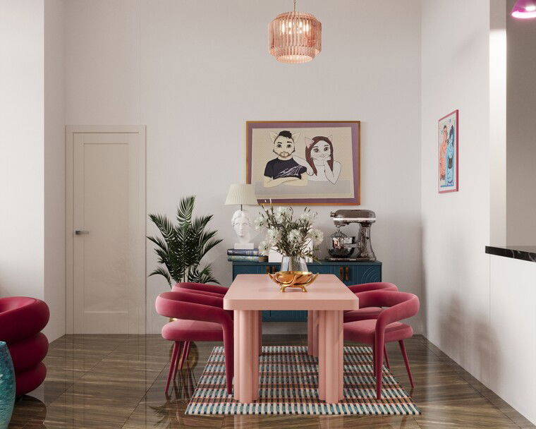 Online design Eclectic Dining Room by Sahar M. thumbnail