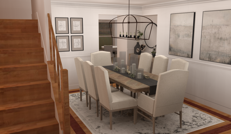 Diseño en línea Comedor Transitional por Amber K. miniatura