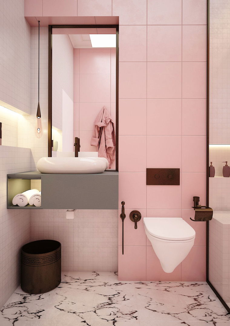 Online design Modern Bathroom by Amani Q. thumbnail