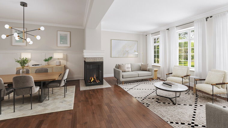 Online design Country/Cottage Combined Living/Dining by Picharat A. thumbnail