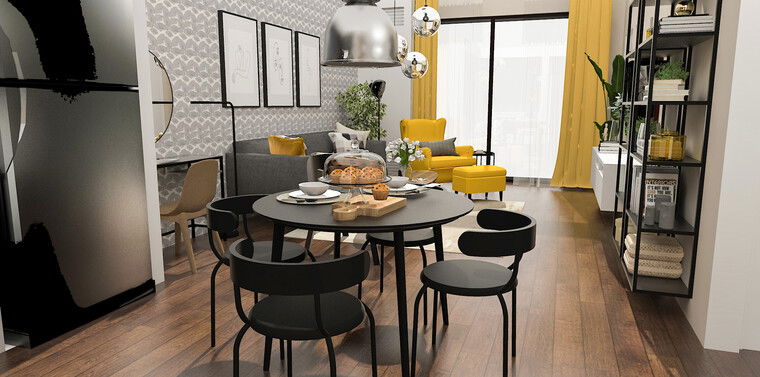 Diseño en línea Salón/Comedor ecléctico combinado por Dusan N. miniatura