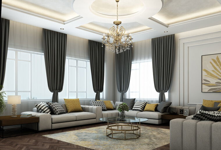 Online design Contemporary Living Room by Reham A. thumbnail