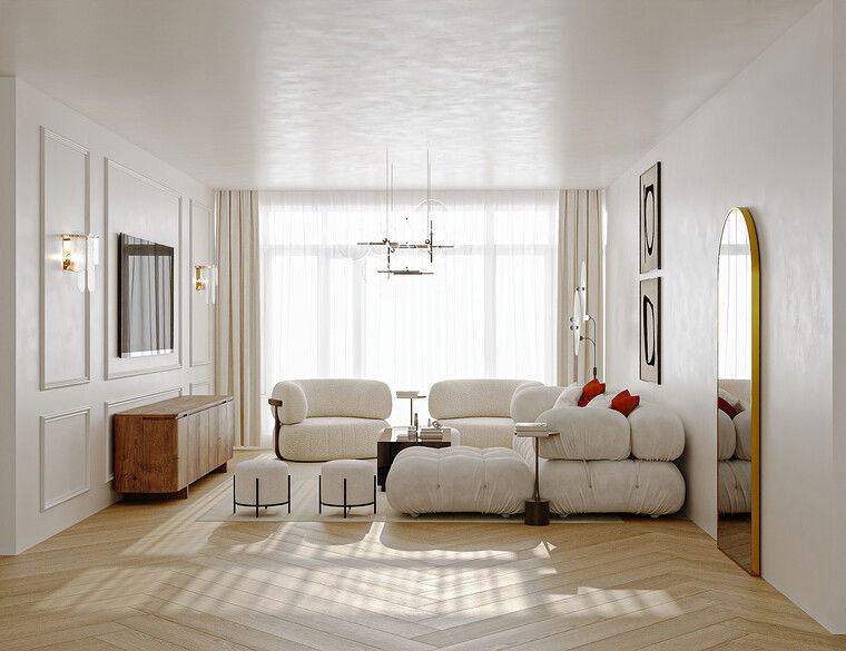 Online design Modern Living Room by Pateniah M. thumbnail