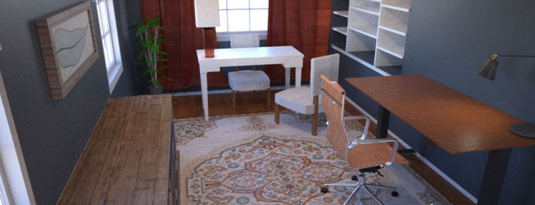 Online design Transitional Home Office by Linnea T thumbnail