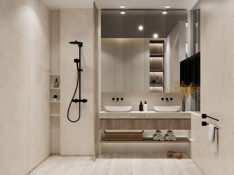 Online design Modern Bathroom by Carissa L. thumbnail