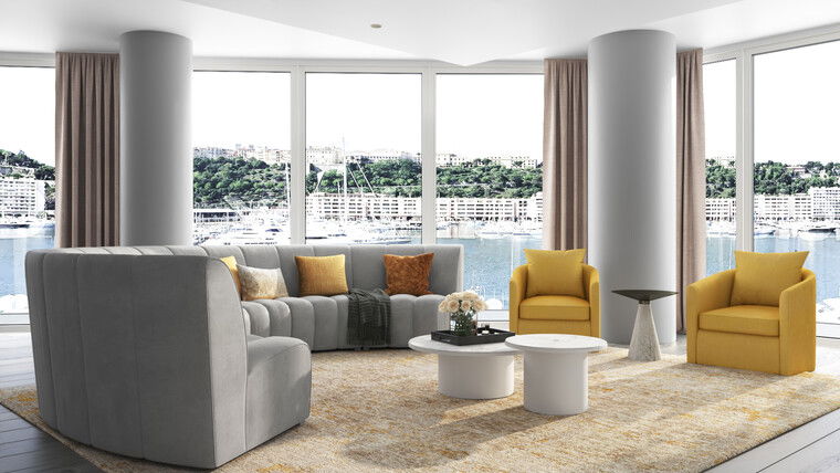 Online design Glamorous Living Room by Nor Aina M. thumbnail