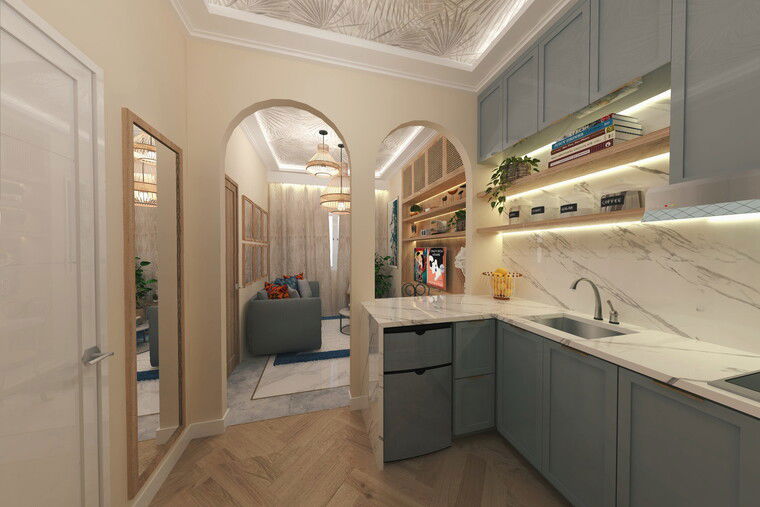 Diseño en línea Cocina de Playa por Warren L. miniatura