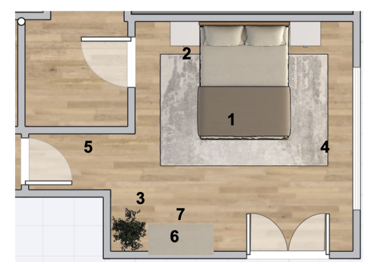 Online Designer Bedroom Floorplan