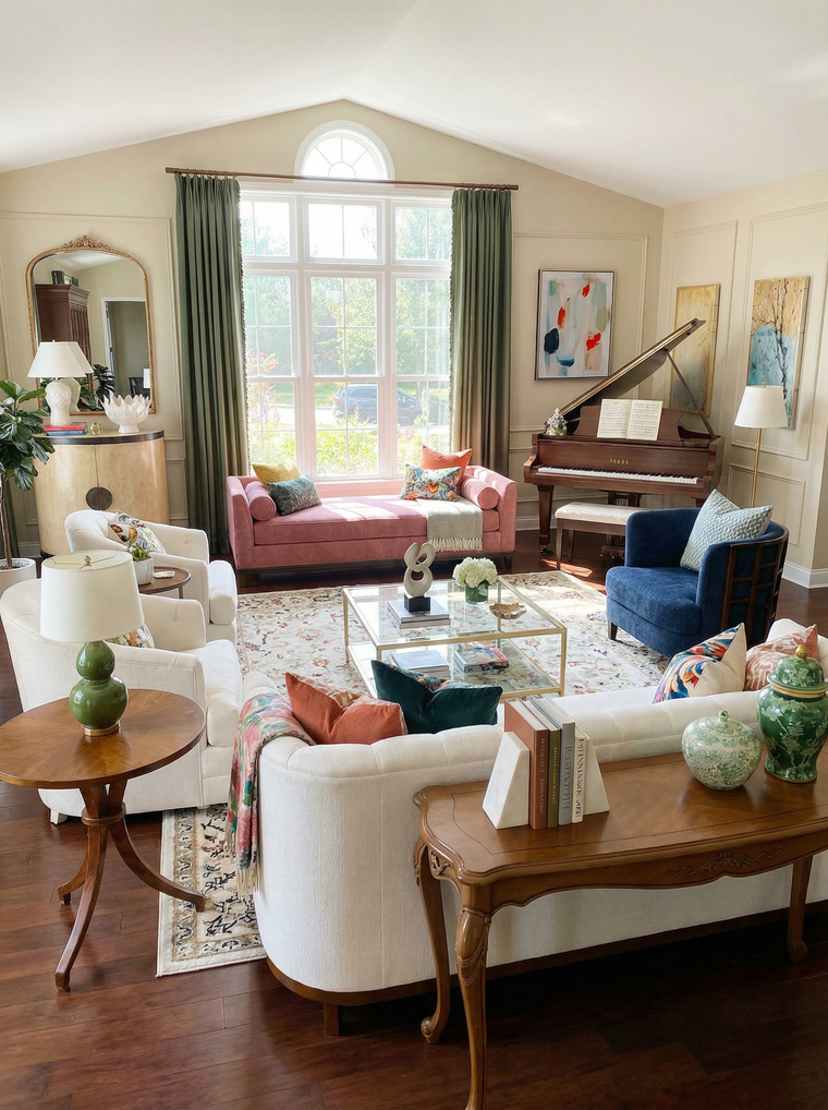 Online design Traditional Living Room by Vale G. thumbnail