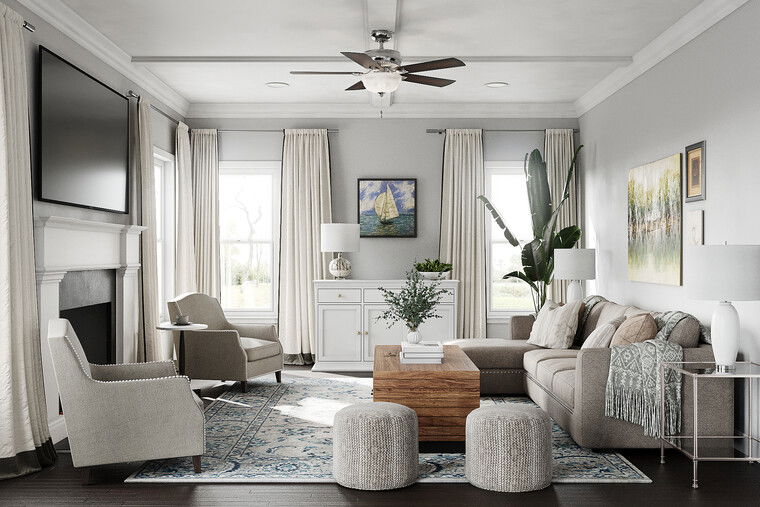 Online design Transitional Living Room by Picharat A. thumbnail