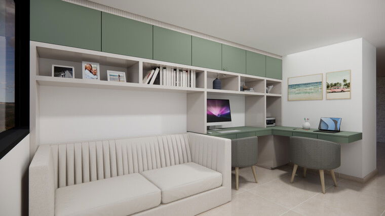 Diseño en línea de Oficina Moderna en Casa por Sara P. miniatura