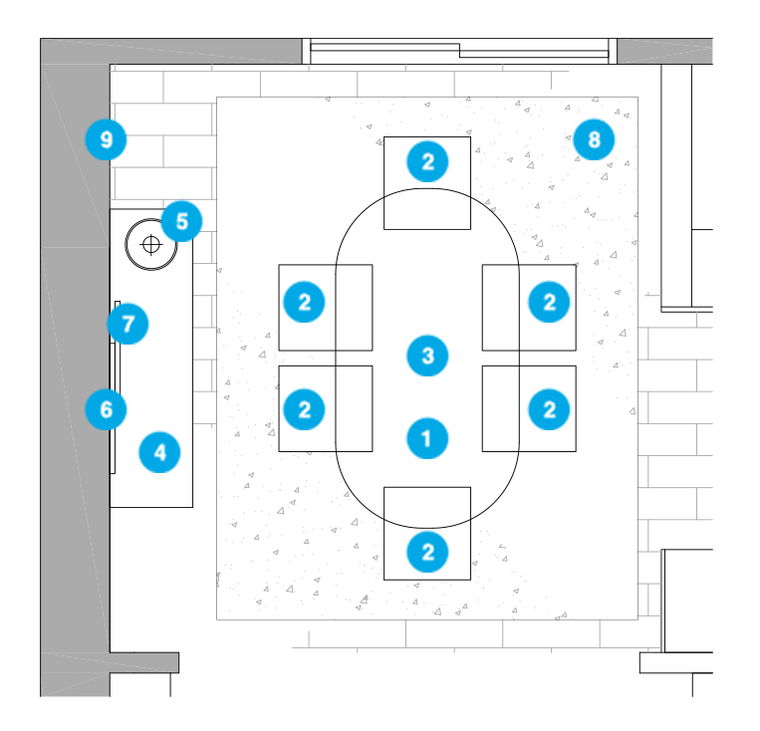 Online Designer Dining Room Floorplan