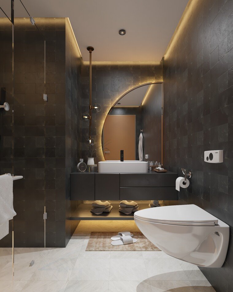 Online design Modern Bathroom by Leen A, thumbnail