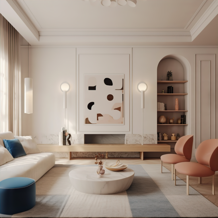 Diseño en línea Sala de Estar Contemporánea por Sanaz M. miniatura